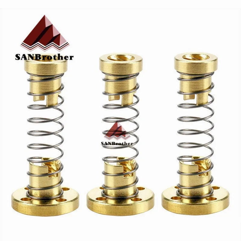 T8 Anti Backlash Spring Loaded Nut Elimination Gap Nut for 8mm Acme Threaded Rod Lead Screws DIY CNC 3D Printer Parts
T8 Anti Backlash Spring Loaded Nut Elimination Gap Nut for 8mm Acme Threaded Rod Lead Screws DIY CNC 3D Printer Parts