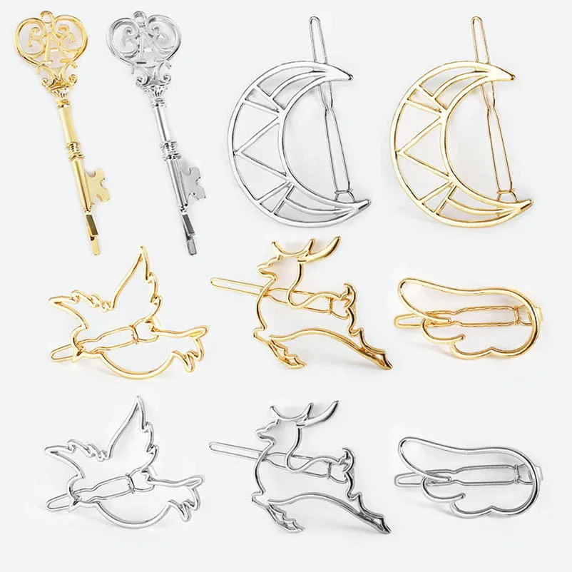 Golden Silver Alloy Wings Birds Deer Keys Wings Hair Clips & Pins Headwear Hair Accessories for Women
Golden Silver Alloy Wings Birds Deer Keys Wings Hair Clips & Pins Headwear Hair Accessories for Women