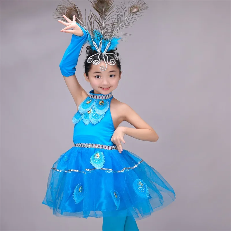 New children costumes girls dance skirts Dai national dance Peacock dance performance clothing (height90cm--160cm)
New children costumes girls dance skirts Dai national dance Peacock dance performance clothing (height90cm--160cm)