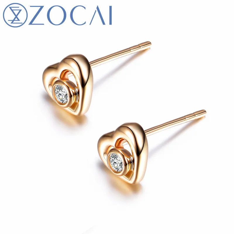 ZOCAI Brand New Design Diamond Earrings Real Certificated 0.07CT H/SI Party Earring 18K Yellow Gold(AY750) Heart Shape E00855
ZOCAI Brand New Design Diamond Earrings Real Certificated 0.07CT H/SI Party Earring 18K Yellow Gold(AY750) Heart Shape E00855