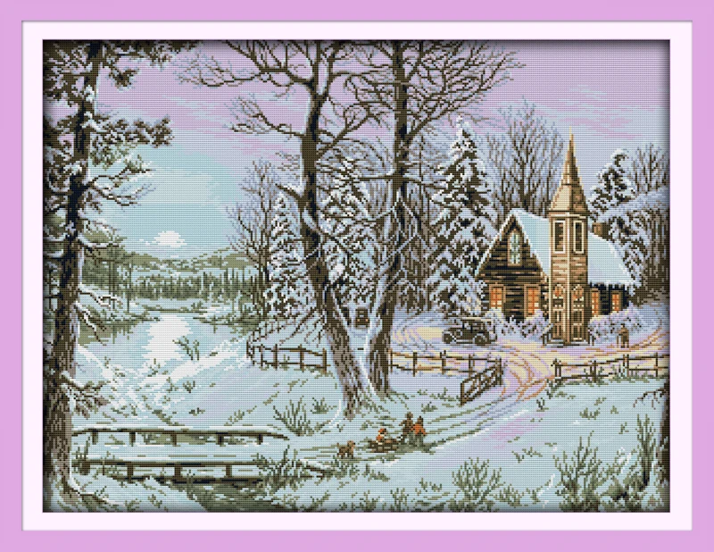 The winter snowscape Counted 11CT Printed 14CT Cross Stitch Set DIY Chinese Cotton Cross-stitch Kit Embroidery Needlework
The winter snowscape Counted 11CT Printed 14CT Cross Stitch Set DIY Chinese Cotton Cross-stitch Kit Embroidery Needlework