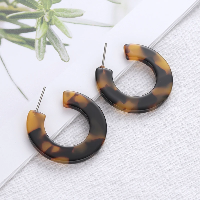 Brincos Новые Модные Акриловые серьги для женщин C Tortoiseshell леопардовые ювелирные