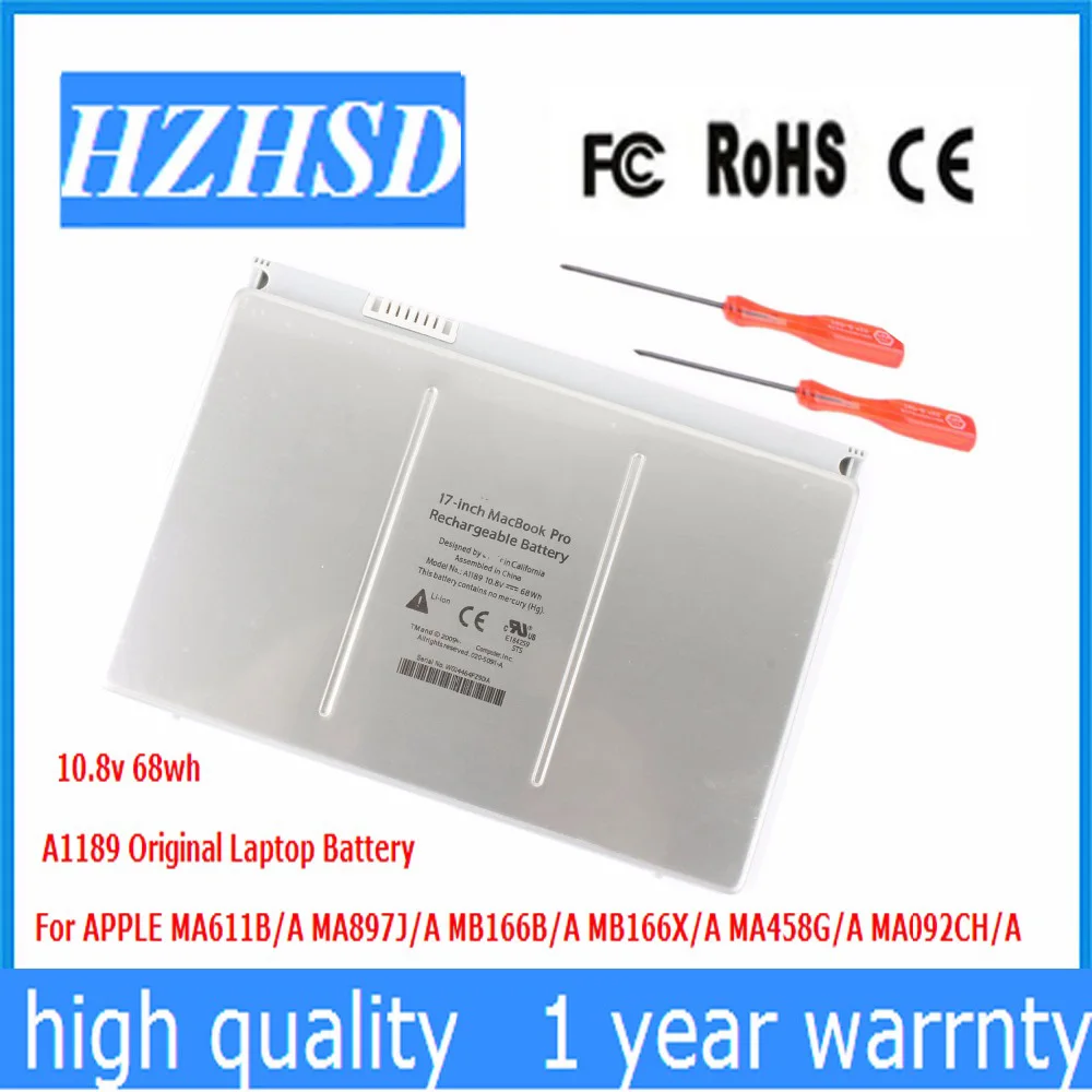10.8v 68WH New Original A1189 Laptop Battery for Apple Mac Pro17Inch A1151 MA611 MA458 MB166
10.8v 68WH New Original A1189 Laptop Battery for Apple Mac Pro17Inch A1151 MA611 MA458 MB166