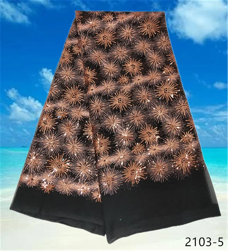 African sequins Laces Fabrics Embroidered African Guipure French Lace Fabric for party dress 5yards/lot 2103
African sequins Laces Fabrics Embroidered African Guipure French Lace Fabric for party dress 5yards/lot 2103