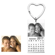 Персонализированный Календарь брелок ручная печать фото Дата из
