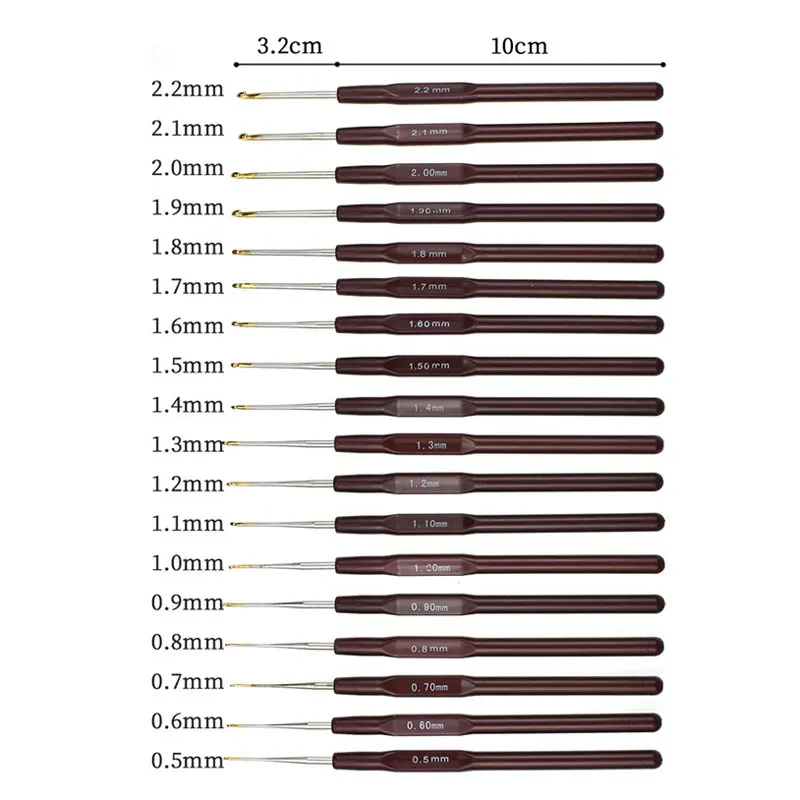 1pcs 0.5-2.2mm Crochet Hook Aluminum Alloy Knitting Needles DIY Yarn Weave Needles Craft Kit Sewing Tools Accessories Gold Head
1pcs 0.5-2.2mm Crochet Hook Aluminum Alloy Knitting Needles DIY Yarn Weave Needles Craft Kit Sewing Tools Accessories Gold Head