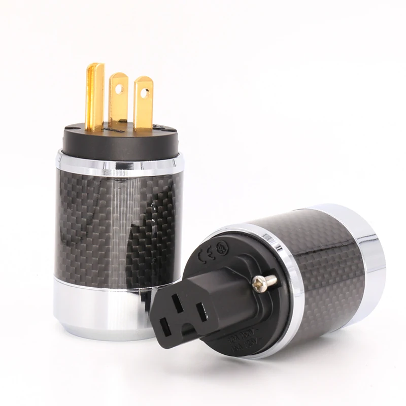 one pair brass 24K gold Plated US Power Plug Carbon Fiber body Metal Chassis Connector
one pair brass 24K gold Plated US Power Plug Carbon Fiber body Metal Chassis Connector
