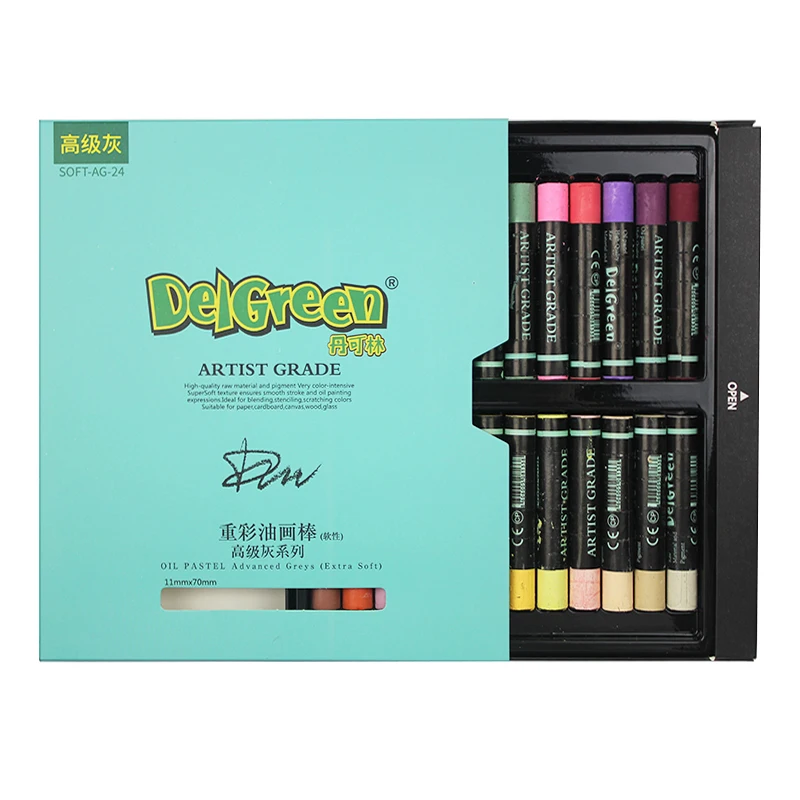 24 Colors Soft Crayon Senior Gray Heavy Color Oil Pastel Set School Stationery Washable Student Graffiti Painting Pen Child Baby
24 Colors Soft Crayon Senior Gray Heavy Color Oil Pastel Set School Stationery Washable Student Graffiti Painting Pen Child Baby