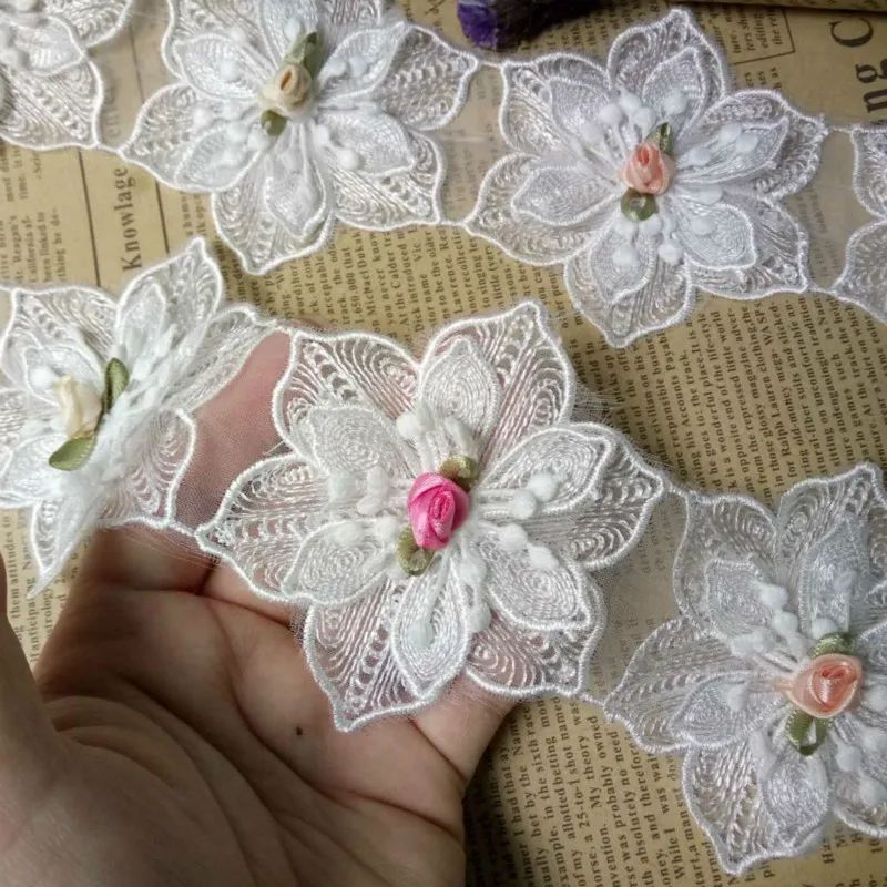 12 x Rose Pearl Flowers Embroidered Lace Trim Ribbon Applique Fabric Handmade DIY Wedding Clothes Sewing Craft Lace Decoration
12 x Rose Pearl Flowers Embroidered Lace Trim Ribbon Applique Fabric Handmade DIY Wedding Clothes Sewing Craft Lace Decoration