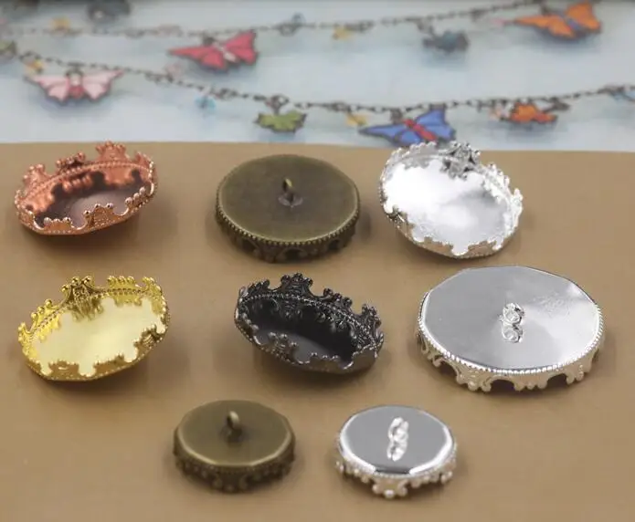 12mm,15mm,20mm,25mm Crown Antique bronze/Silver/Gold Back button Cameo Cabochon Setting
12mm,15mm,20mm,25mm Crown Antique bronze/Silver/Gold Back button Cameo Cabochon Setting