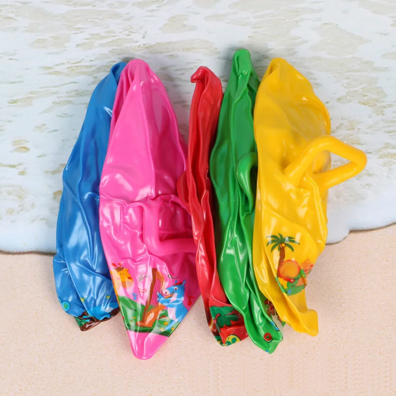Детский надувной мяч случайного цвета игрушки мультяшный детский пляжный