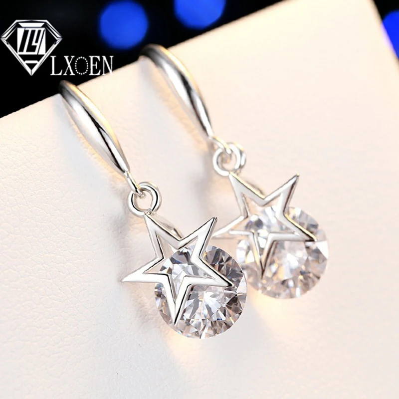 Fashion Star Shape Korean Hoops Earrings for Women with Zircon Luxury Hoop Earrings White Silver Color Earings Jewelry Brincos
Fashion Star Shape Korean Hoops Earrings for Women with Zircon Luxury Hoop Earrings White Silver Color Earings Jewelry Brincos