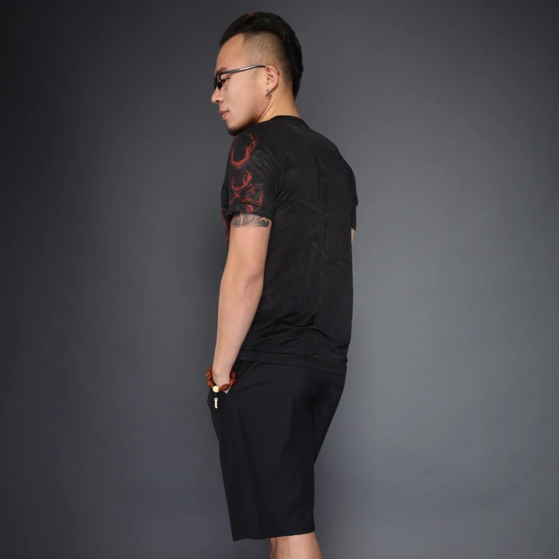 Chinese style creative dragon pattern printing t shirt and shorts suit Summer 2018 New quality soft comfortable mens short sets
Chinese style creative dragon pattern printing t shirt and shorts suit Summer 2018 New quality soft comfortable mens short sets