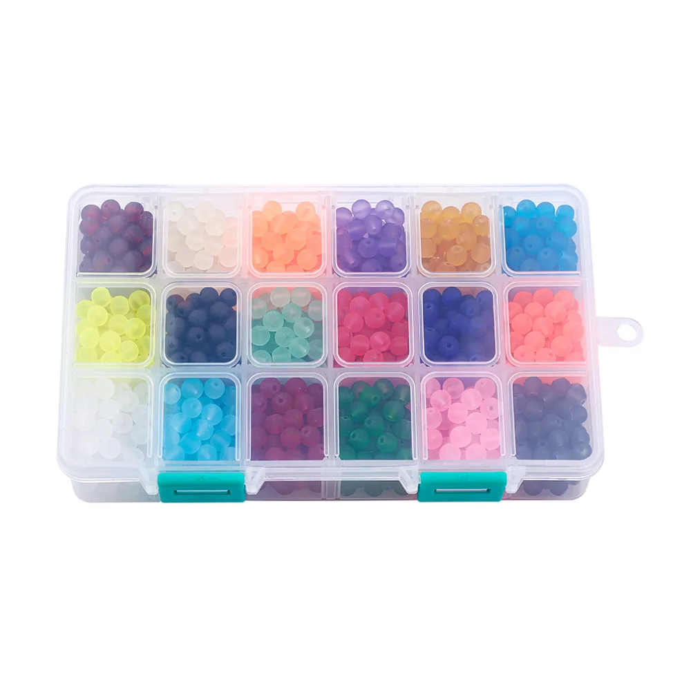 1box Mixed Color Frosted Round Transparent Glass Beads for Jewelry Making DIY 6mm 8mm Hole: 1.3~1.6mm
1box Mixed Color Frosted Round Transparent Glass Beads for Jewelry Making DIY 6mm 8mm Hole: 1.3~1.6mm