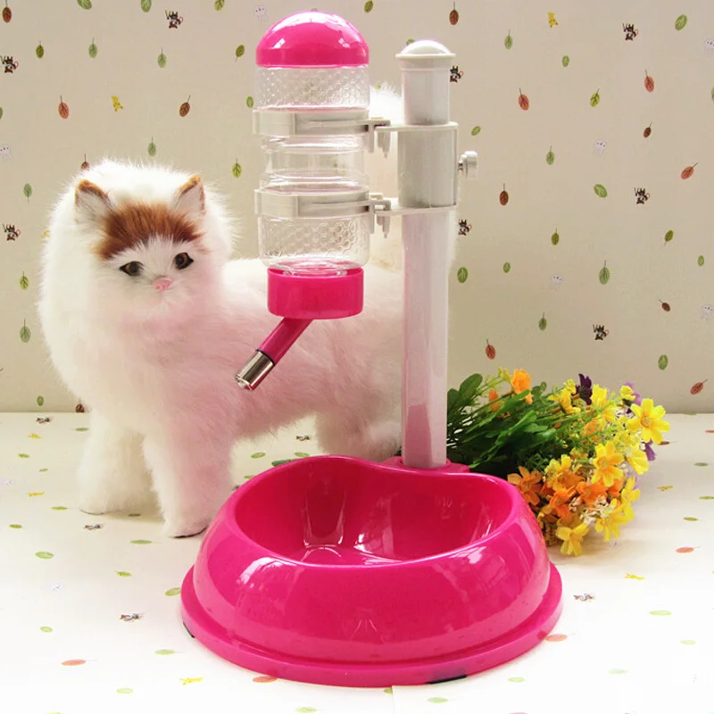 

Pet Cat Dog Water Drinker Dispenser Food Stand Hamster Feeder Dish Bowl Bottle Automatic Fountain Drinker