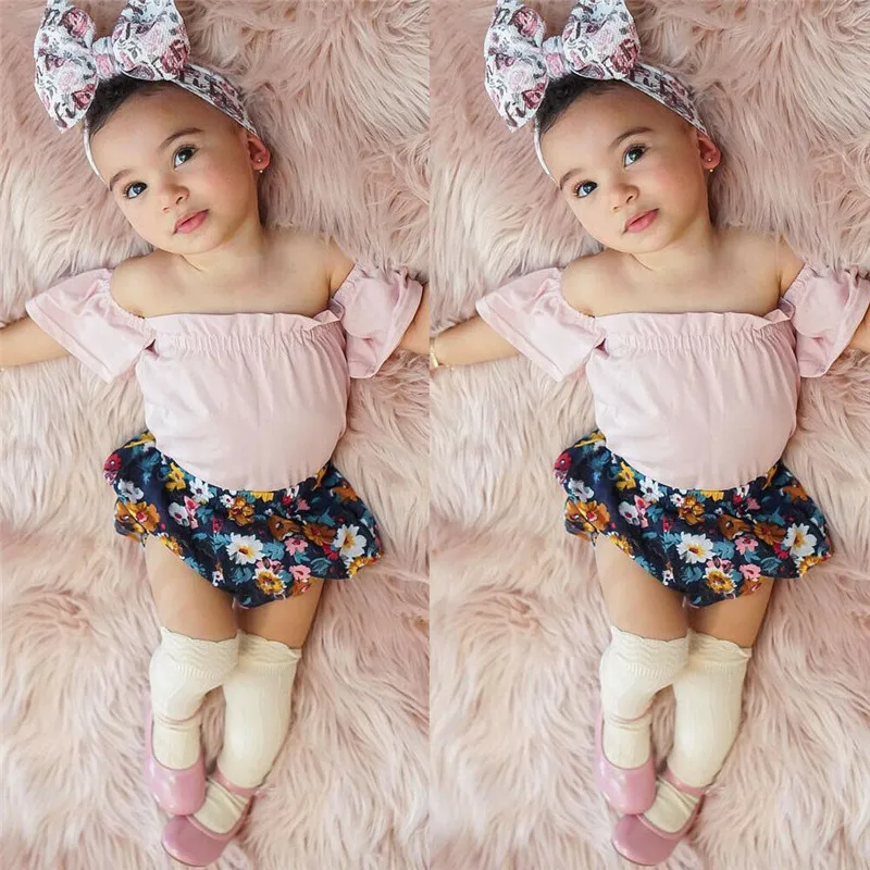 Toddler Kid Baby Girl Clothes Romper Tops Susnuit Flower Short Pants Outfit 2Pcs Drop-shoulder Pullover Fashionable
Toddler Kid Baby Girl Clothes Romper Tops Susnuit Flower Short Pants Outfit 2Pcs Drop-shoulder Pullover Fashionable