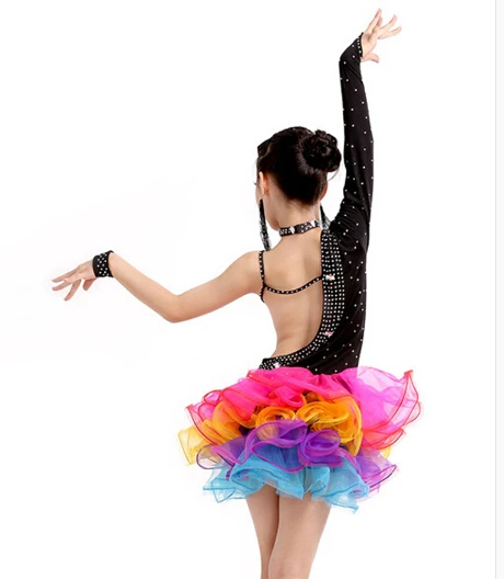 110-160cm performance set girl child costume black colorful sexy rumba latin cha-cha dance dress tango sambaprofessional
110-160cm performance set girl child costume black colorful sexy rumba latin cha-cha dance dress tango sambaprofessional