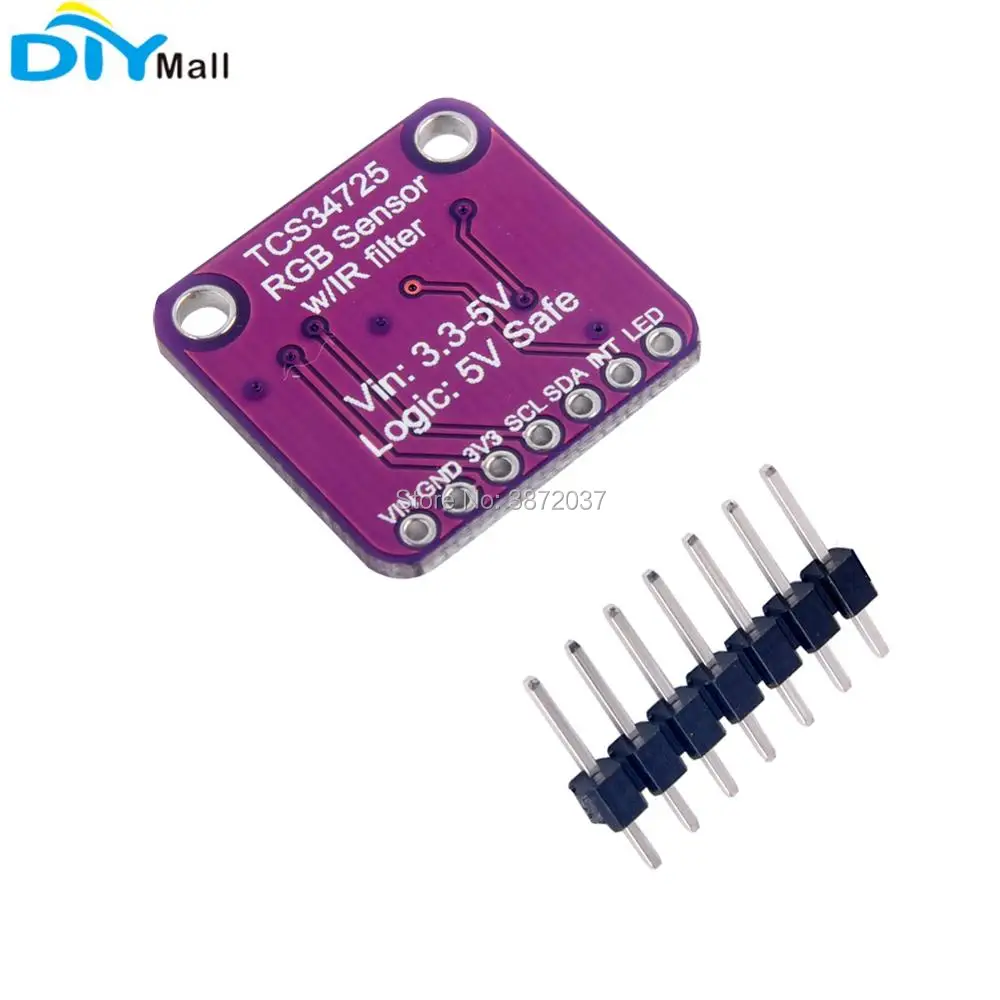 5pcs/lot GY-TCS34725 TCS34725 RGB Light Color Recognition Sensor Breakout Module with IR Filter for Arduino UNO R3
5pcs/lot GY-TCS34725 TCS34725 RGB Light Color Recognition Sensor Breakout Module with IR Filter for Arduino UNO R3