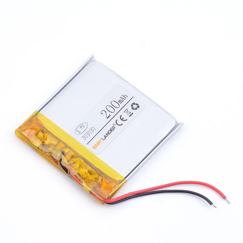 3.7V lithium polymer battery 303030 033030 200mah For MP3 MP4 MP5 Bluetooth Headset 3D glasses Smart watch Sports bracelet
3.7V lithium polymer battery 303030 033030 200mah For MP3 MP4 MP5 Bluetooth Headset 3D glasses Smart watch Sports bracelet