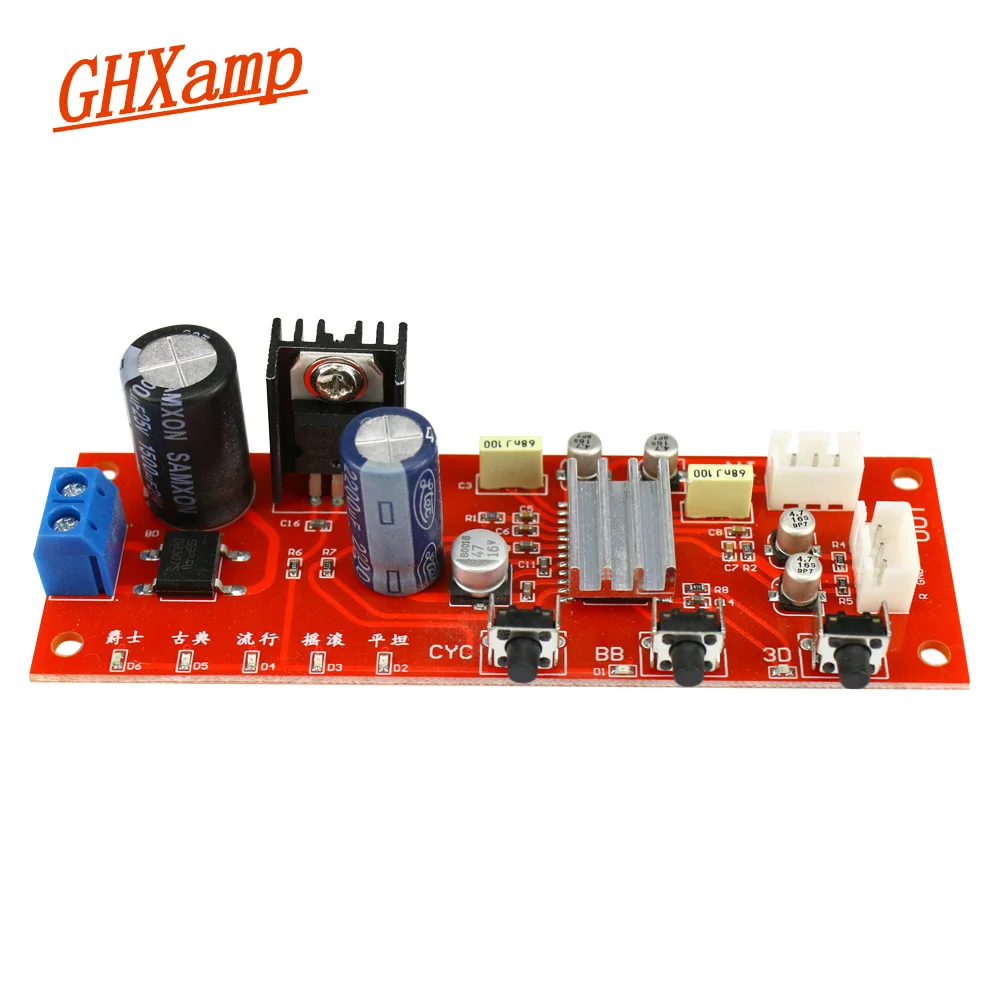 GHXAMP DJ Equalizer Tone Preamplifier Board With Enhance Bass 3D Surround effect 2.0 Sound Processing Board 1pc
GHXAMP DJ Equalizer Tone Preamplifier Board With Enhance Bass 3D Surround effect 2.0 Sound Processing Board 1pc