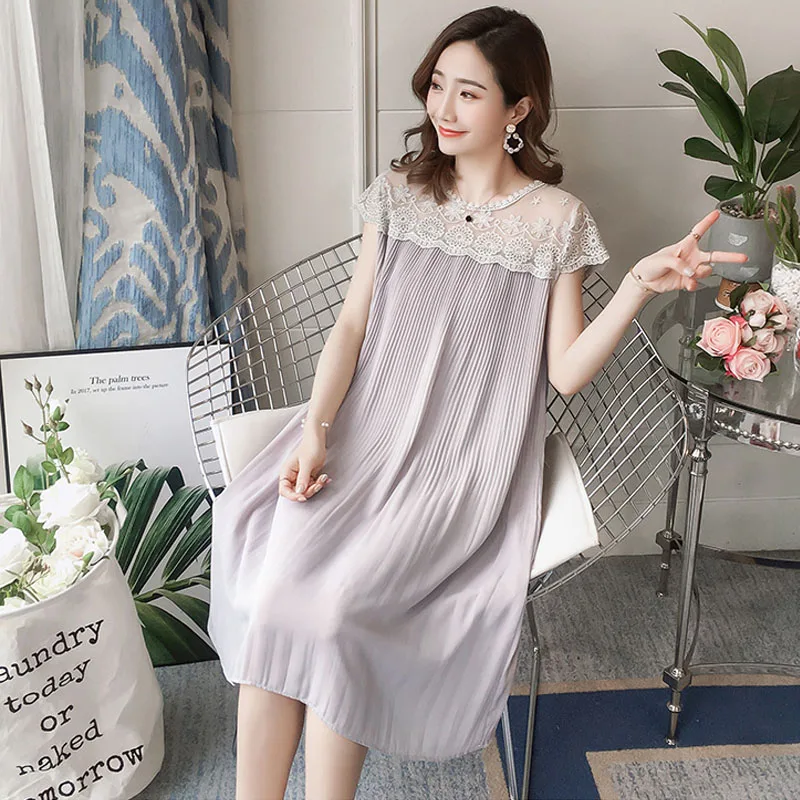 Pleated Lace Pregnancy Dress Maternity Vestidos For Pregnant Women Clothes Maternity Pregnant Dress Summer Mother Clothing
Pleated Lace Pregnancy Dress Maternity Vestidos For Pregnant Women Clothes Maternity Pregnant Dress Summer Mother Clothing