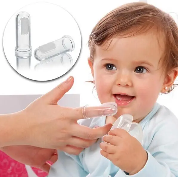 1 Pcs /lot Soft food-grade silicone Safe Baby Kids Finger Toothbrush Gum Brush For Clear Massage Free Shipping #47 | Мать и ребенок