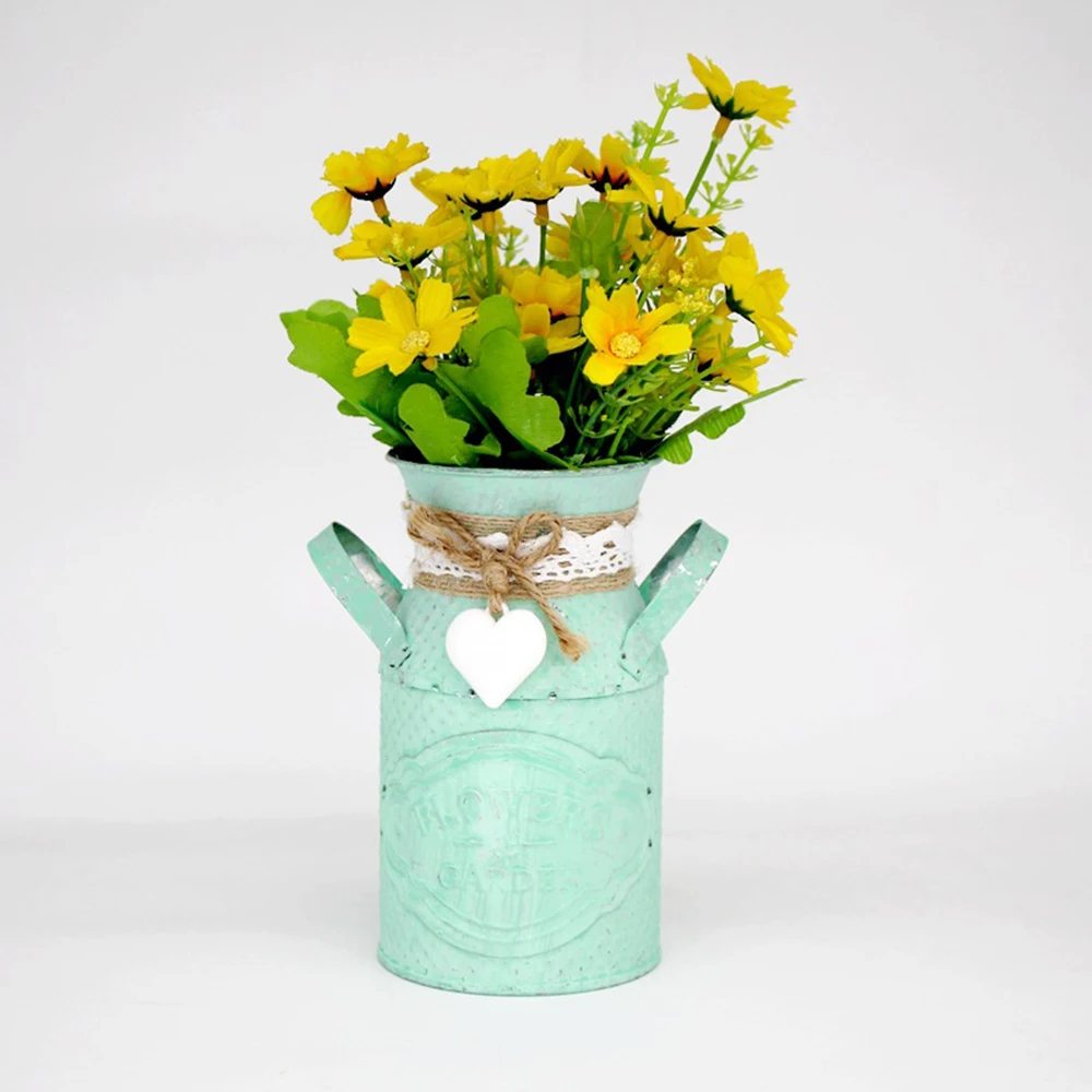 Portable Flower Holder Iron Vase Flower Pot Bucket Planter Pastoral Style Crafts Wedding Table Garden Ornaments Home Decoration
Portable Flower Holder Iron Vase Flower Pot Bucket Planter Pastoral Style Crafts Wedding Table Garden Ornaments Home Decoration