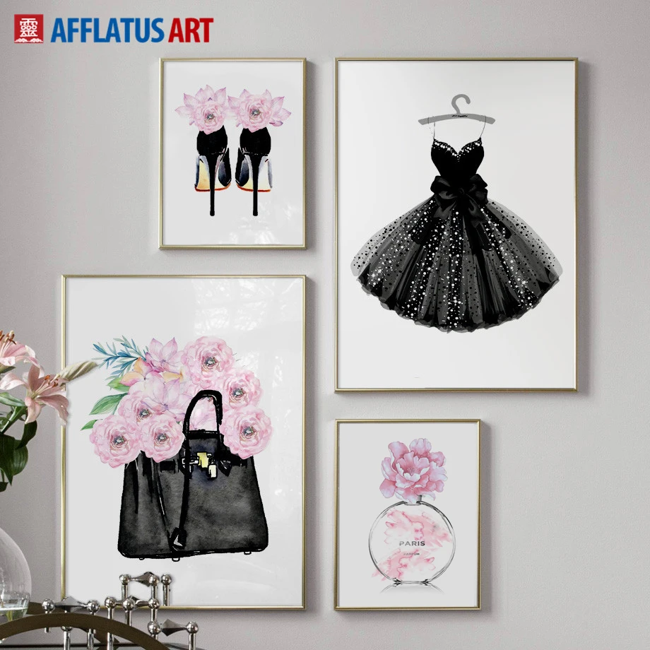 Fashion Dress Handbag Paris Perfume Wall Art Canvas Painting Nordic Posters And Prints Wall Pictures For Living Room Decor
Fashion Dress Handbag Paris Perfume Wall Art Canvas Painting Nordic Posters And Prints Wall Pictures For Living Room Decor