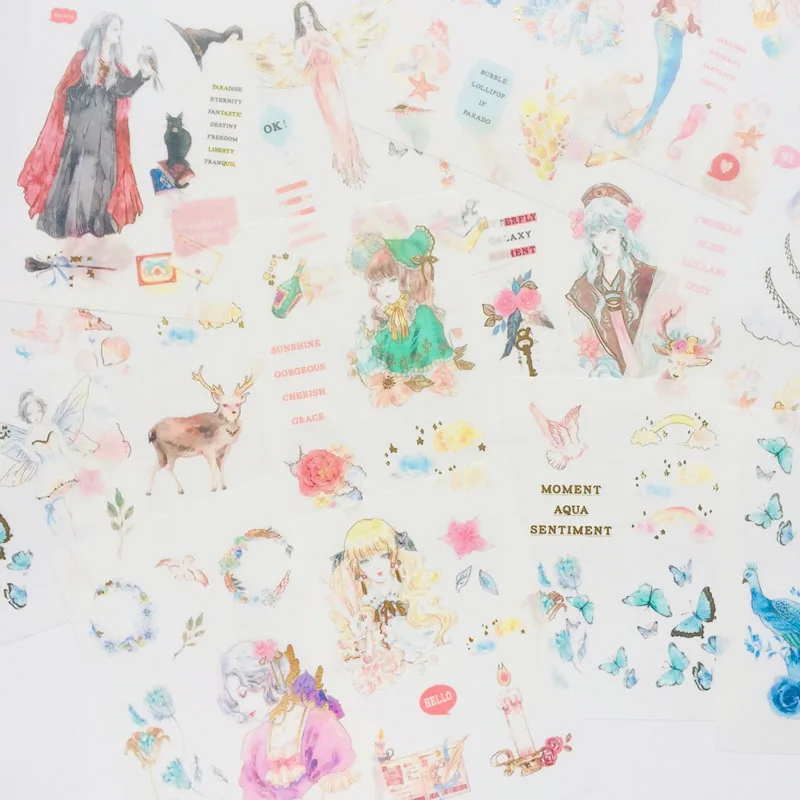 4 Sheets/Pack Retro Fairy Girl Butterfly Peacock Washi Paper Decorative Stickers
4 Sheets/Pack Retro Fairy Girl Butterfly Peacock Washi Paper Decorative Stickers