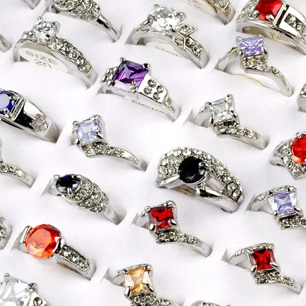 Wholesale Lots 5pcs Women Elegant Fashion CZ Zircon Crystal Silver Plated Ring For Women Girls Mix size 16-20mm High Quality
Wholesale Lots 5pcs Women Elegant Fashion CZ Zircon Crystal Silver Plated Ring For Women Girls Mix size 16-20mm High Quality