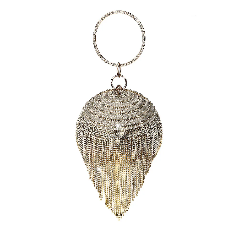 2021 Luxury Diamond Crystal Beading Long Tassel Ball Shape Evening Bag Ladies Women Glitter Wedding Party Day Clutches Purses
2021 Luxury Diamond Crystal Beading Long Tassel Ball Shape Evening Bag Ladies Women Glitter Wedding Party Day Clutches Purses