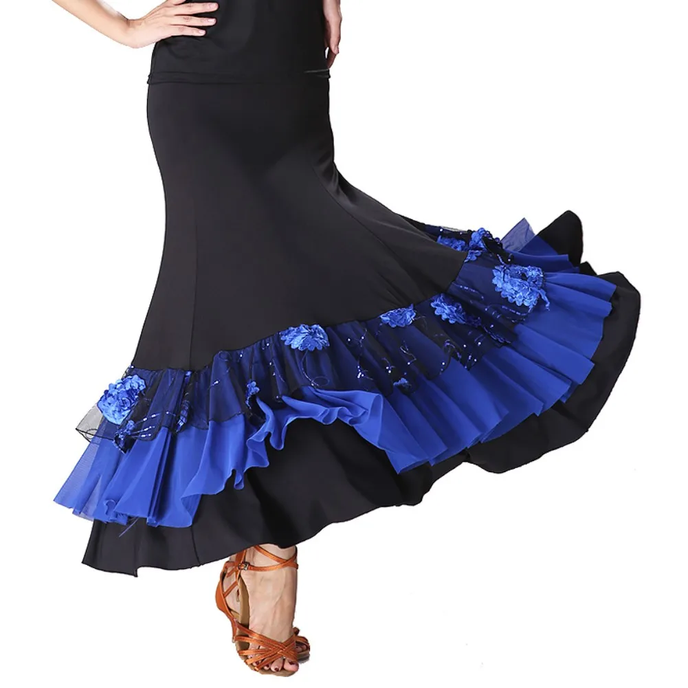 Fashion Modern Dance Skirt Sequins flowers skirts Tango Ballroom Waltz Dance Skirt for Women Lady Adult Party Half-length Skirt
Fashion Modern Dance Skirt Sequins flowers skirts Tango Ballroom Waltz Dance Skirt for Women Lady Adult Party Half-length Skirt