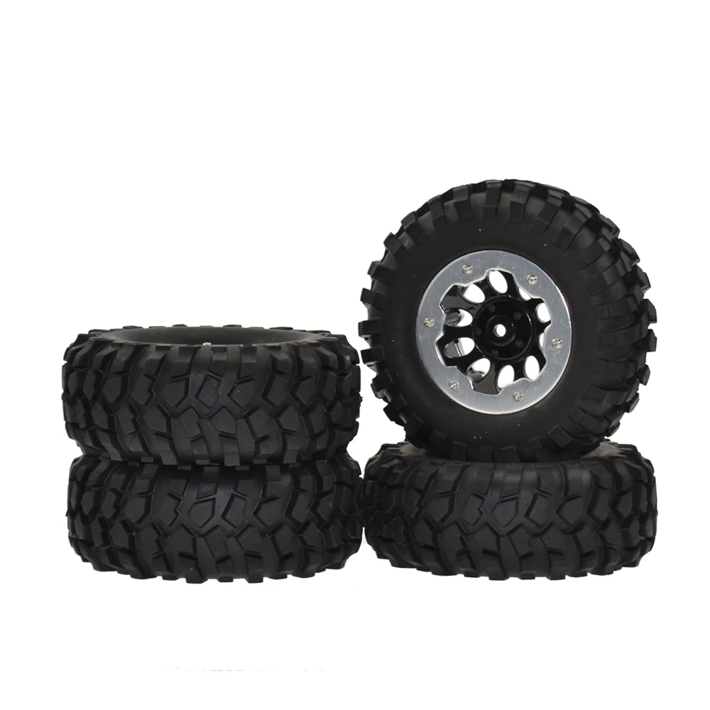 4PCS 1.9" Rubber Tires/Tyres (96mm) & Metal Beadlock Wheel Rims for Axial SCX10 D90 Tamiya CC01 1/10 RC Rock Crawler Car
4PCS 1.9" Rubber Tires/Tyres (96mm) & Metal Beadlock Wheel Rims for Axial SCX10 D90 Tamiya CC01 1/10 RC Rock Crawler Car