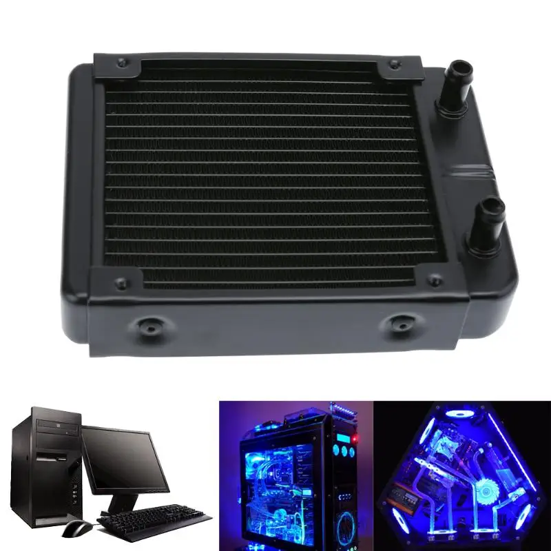 120mm 18 Tubes Aluminum Computer Water Cooling Radiator Heat Sink for PC Water Cooling System for tubes with 8-10 mm inner
120mm 18 Tubes Aluminum Computer Water Cooling Radiator Heat Sink for PC Water Cooling System for tubes with 8-10 mm inner