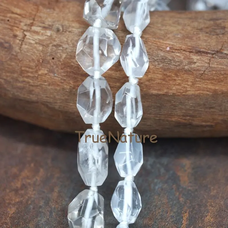 Irregular Faceted Nugget White Quartz Free Form Crystal Quartz Full Strand Beads Clear Nugget Crystal Jewelry PM6709
Irregular Faceted Nugget White Quartz Free Form Crystal Quartz Full Strand Beads Clear Nugget Crystal Jewelry PM6709