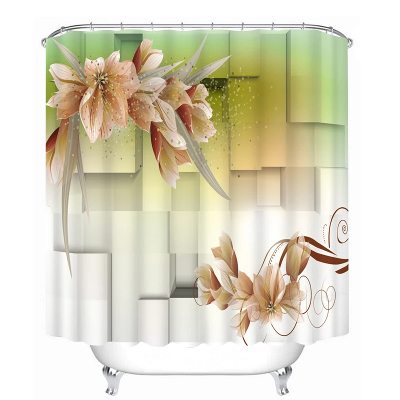 Shower Curtains 3D Golden Morning Glory Pattern Bathroom Curtains Waterproof Washable Bath Curtain Bathroom Products
Shower Curtains 3D Golden Morning Glory Pattern Bathroom Curtains Waterproof Washable Bath Curtain Bathroom Products