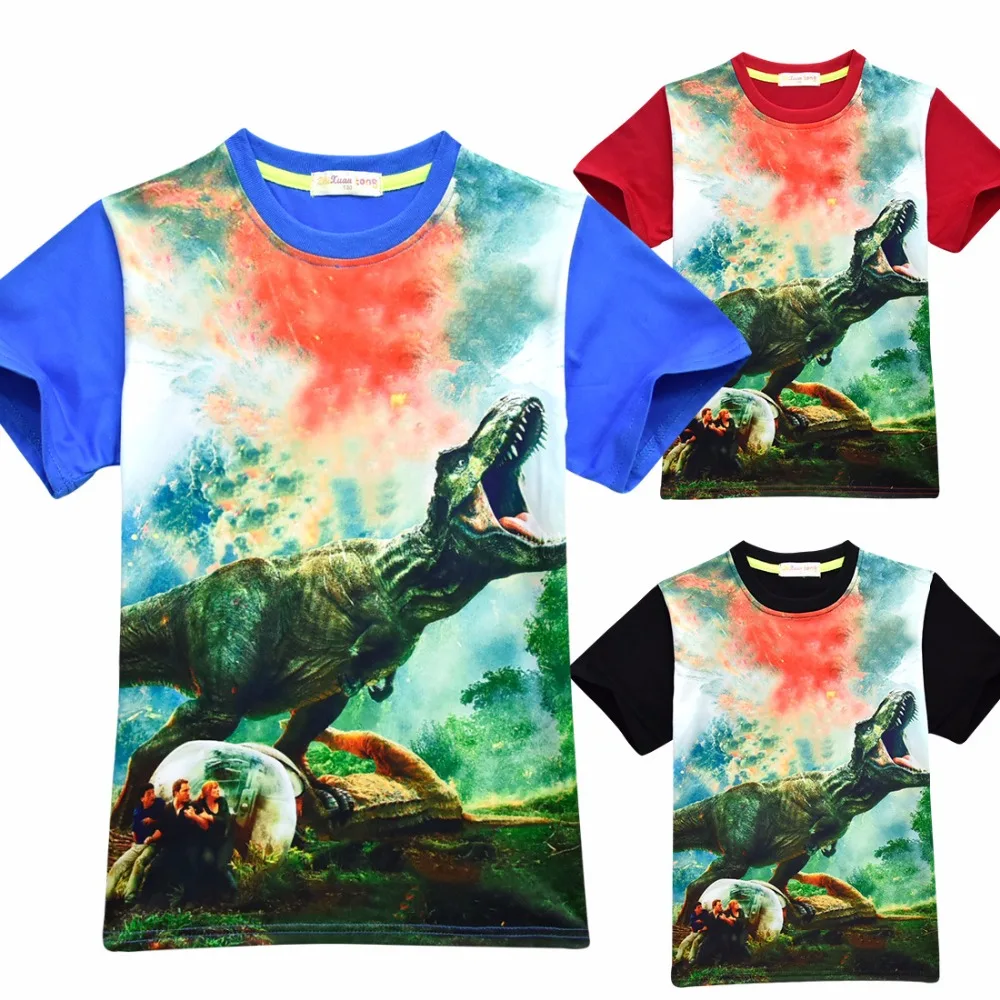 New Dinosaur T-shirt children's Tyrannosaurus short-sleeved Tyrannosaurus Park 2 dinosaur baby boys short sleeve 3-10 Year
New Dinosaur T-shirt children's Tyrannosaurus short-sleeved Tyrannosaurus Park 2 dinosaur baby boys short sleeve 3-10 Year