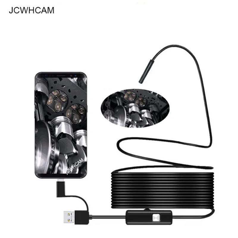 1080P 8 мм объектив USB/TypeC Полужесткий провод ПК Android эндоскоп камера бороскоп