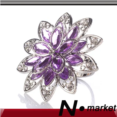 New Color Flower Purple Crystal Diamond Napkin Rings For Wedding Silver Napkin Holders For Table
New Color Flower Purple Crystal Diamond Napkin Rings For Wedding Silver Napkin Holders For Table