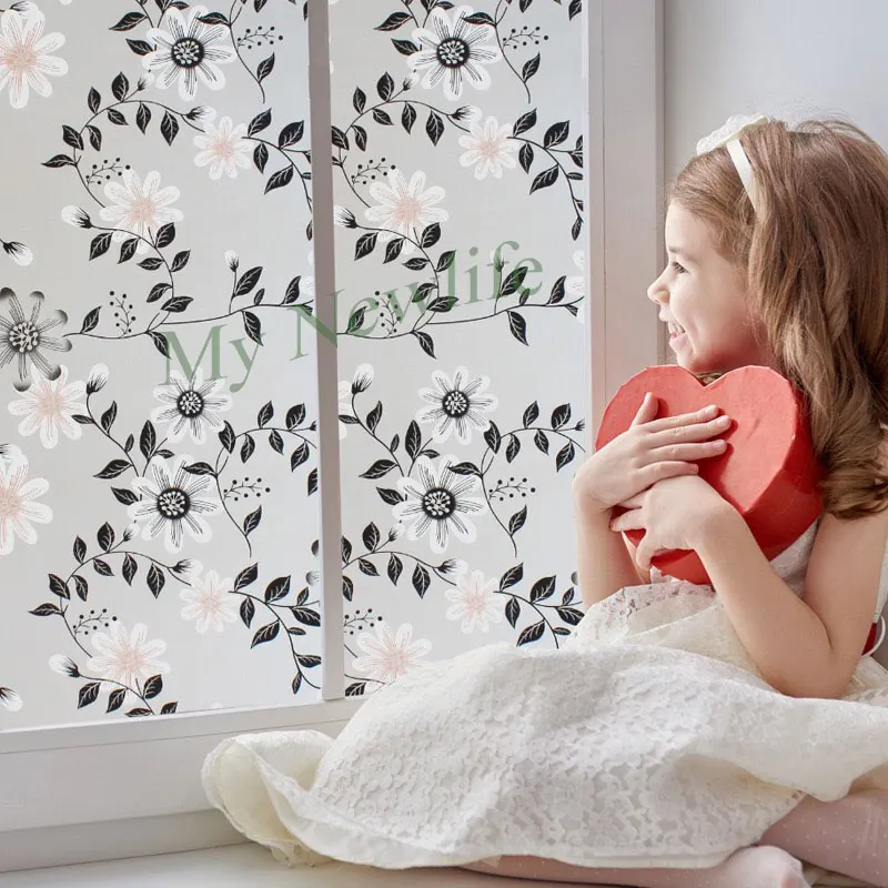 Pink flowers Glass Film Frosted Opaque Window sticker balcony bathroom Waterproof Self-Adhesive Privacy film Home Decor 60*500cm
Pink flowers Glass Film Frosted Opaque Window sticker balcony bathroom Waterproof Self-Adhesive Privacy film Home Decor 60*500cm