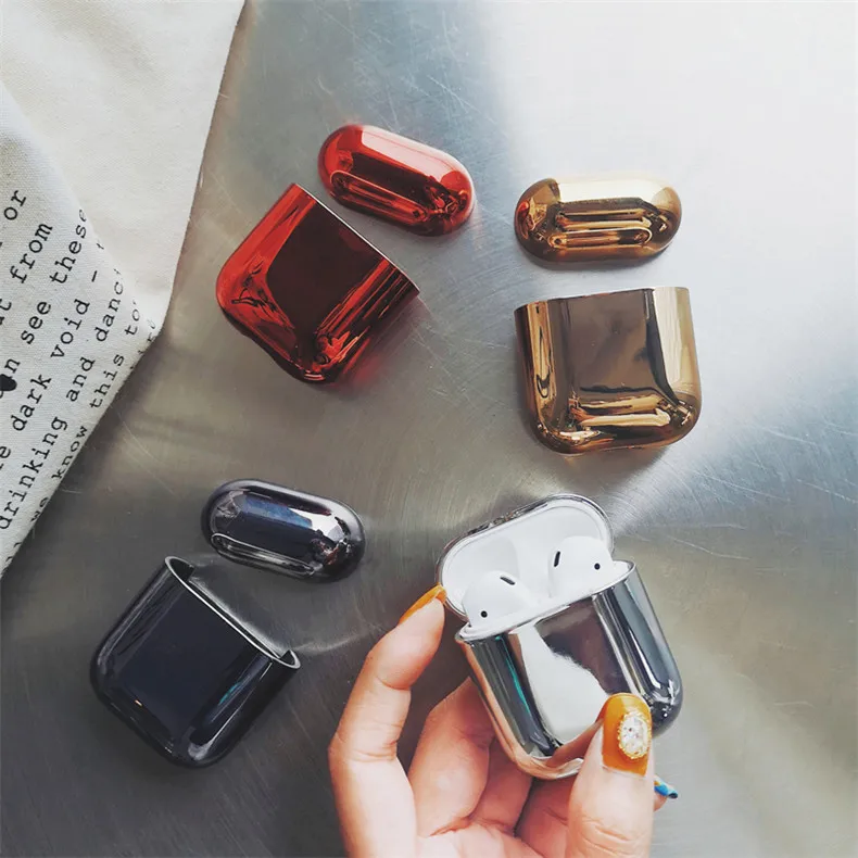 Роскошные Чехлы для Apple AirPods 2 Наушники ПК чехол Air Pods 1 Зарядная коробка Жесткий