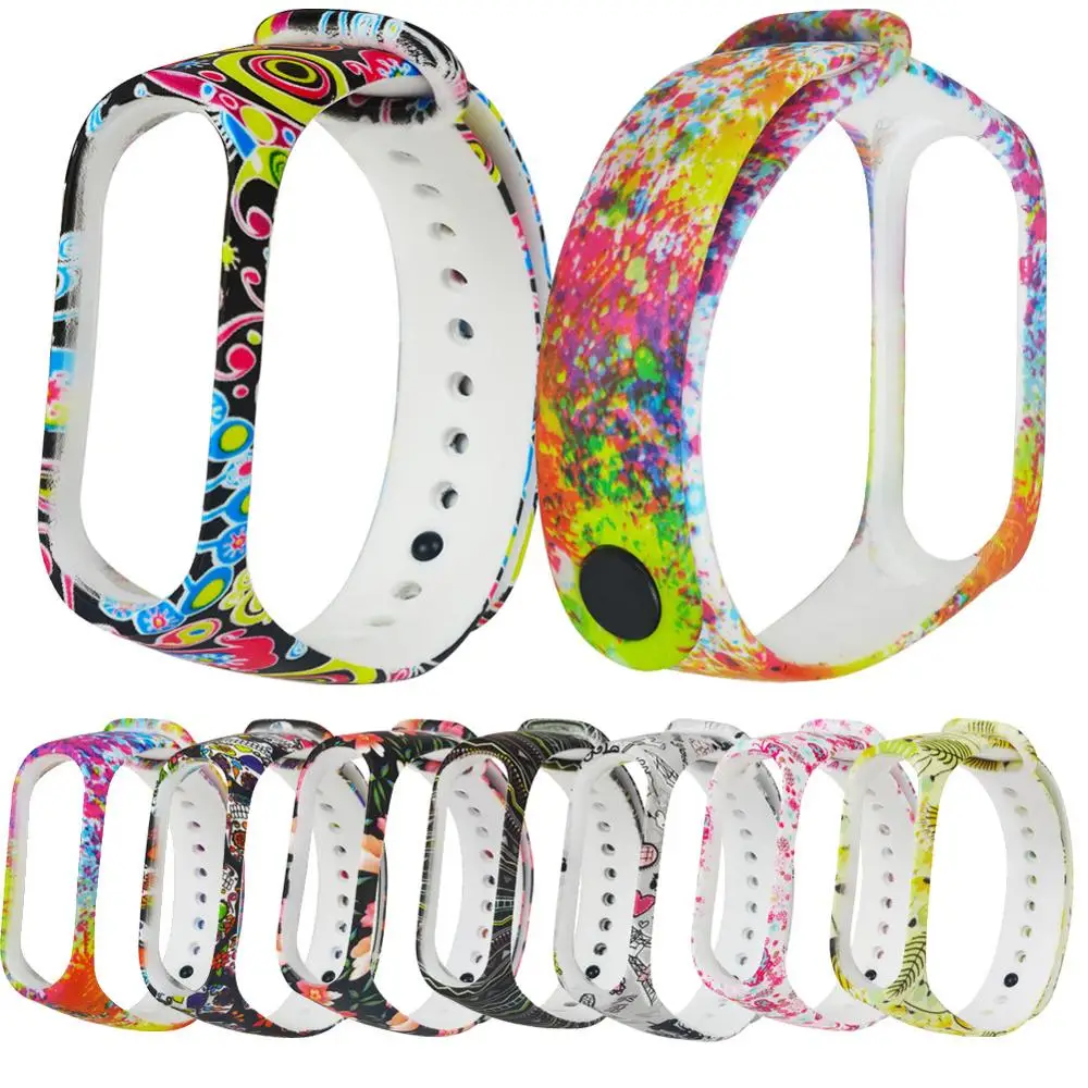 Мягкий силиконовый ремешок для Xiao Mi Band 3 прочный сменный анти ВЫКЛ наручный