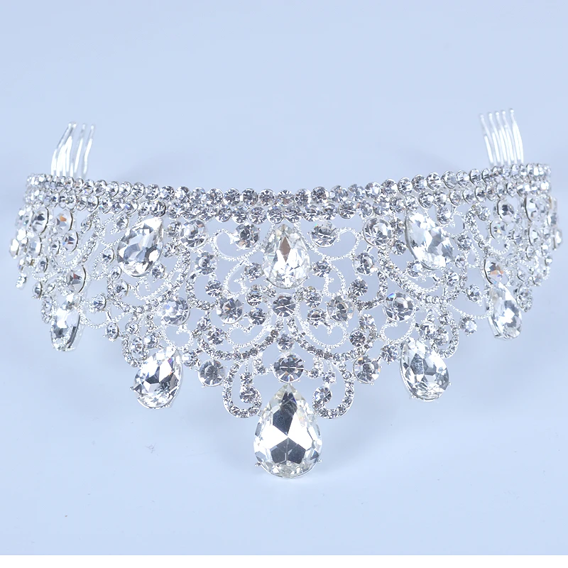 New Big European Bride Wedding half Tiara Crowns Silver Plated Austrian Crystal Large Queen tiara Wedding Hair Accessories
New Big European Bride Wedding half Tiara Crowns Silver Plated Austrian Crystal Large Queen tiara Wedding Hair Accessories