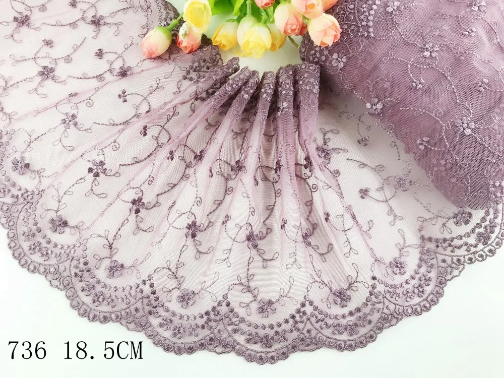 Wholesale lot 7"*1yard delicate Purple embroidered flower tulle lace trim DIY/sewing/Wedding Lace 736
Wholesale lot 7"*1yard delicate Purple embroidered flower tulle lace trim DIY/sewing/Wedding Lace 736