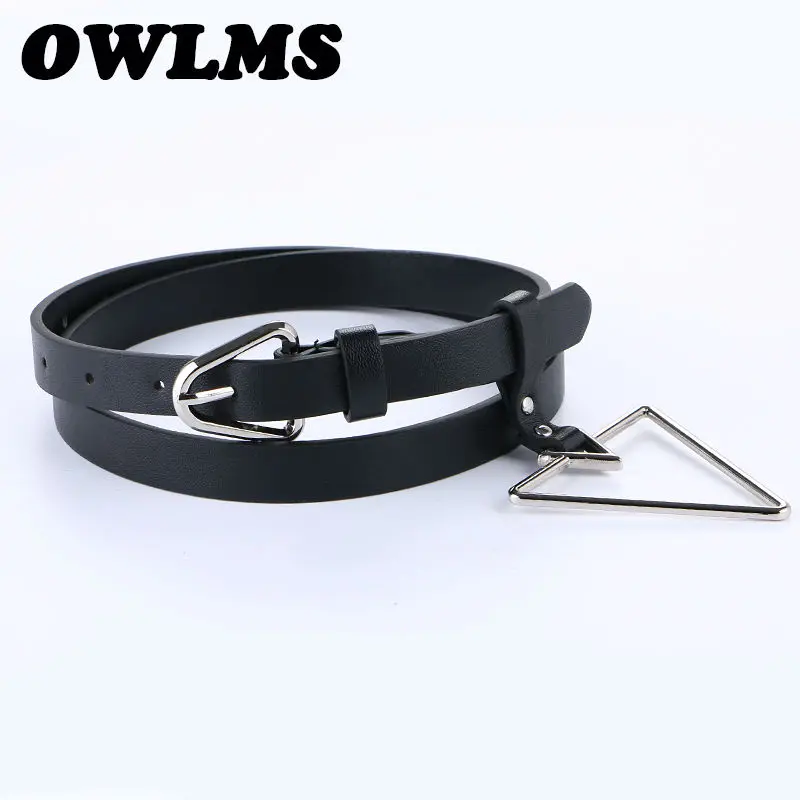 Newest Design Jeans Bels silver triangle pin buckle women casual strap belt thin PU leather students decorate pure solid color
Newest Design Jeans Bels silver triangle pin buckle women casual strap belt thin PU leather students decorate pure solid color