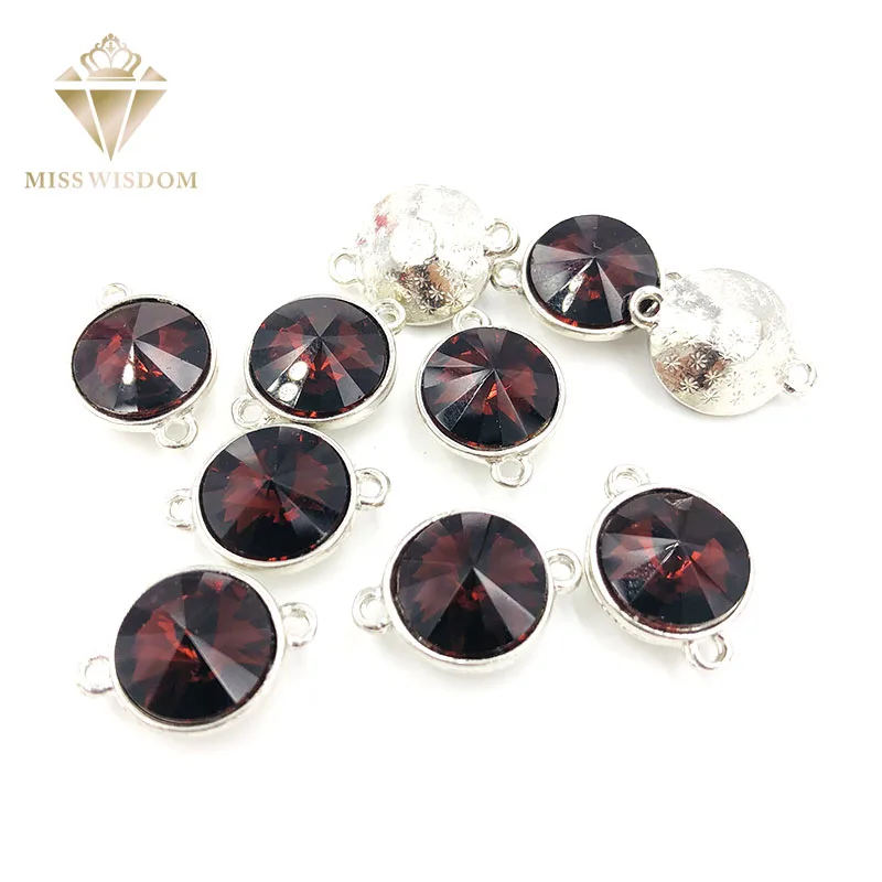 New 12mm round sew on rhinestones alloy double hanging hole Wine red glass crystal pendant DIY accessories/clothing accessories
New 12mm round sew on rhinestones alloy double hanging hole Wine red glass crystal pendant DIY accessories/clothing accessories