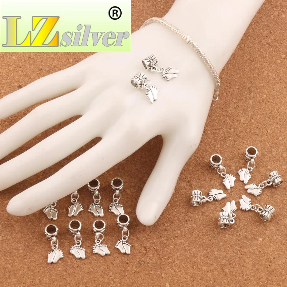 100PCS zinc alloy Baby Feet Charm Beads Dangle Fit European Bracelets 21.9x8.4mm B451
100PCS zinc alloy Baby Feet Charm Beads Dangle Fit European Bracelets 21.9x8.4mm B451
