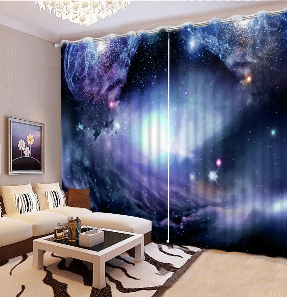 3D Curtain Night sky cosmic starry sky Scenery Digital Photo Printing Blackout 3D Curtains for Living Room Bedding Room Hotel
3D Curtain Night sky cosmic starry sky Scenery Digital Photo Printing Blackout 3D Curtains for Living Room Bedding Room Hotel