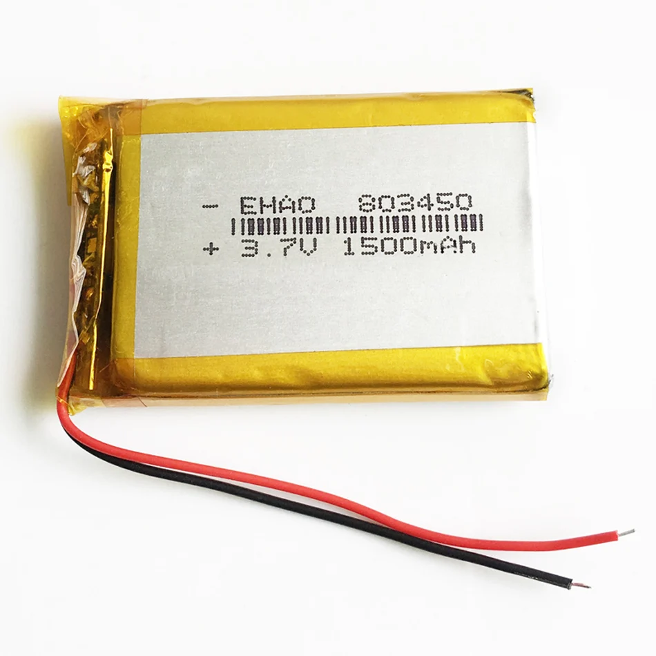 10 pcs 803450 Rechargeable battery 3.7V 1500mAh Lithium Polymer Li-ion Battery For E-books mobile power bank DIY Tablet PC
10 pcs 803450 Rechargeable battery 3.7V 1500mAh Lithium Polymer Li-ion Battery For E-books mobile power bank DIY Tablet PC