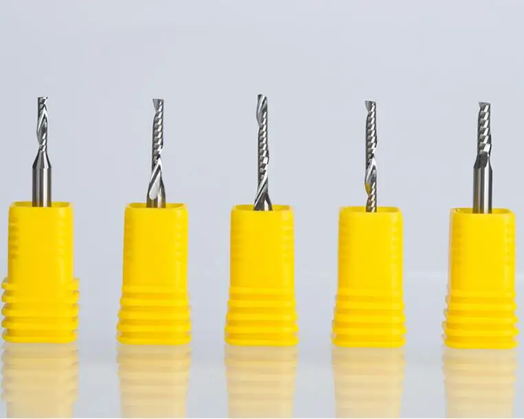 6pcs Single Flute CNC Router Bits One Flute Spiral End Mills 3.175mm Carbide Milling Cutter Spiral PVC Cutter
6pcs Single Flute CNC Router Bits One Flute Spiral End Mills 3.175mm Carbide Milling Cutter Spiral PVC Cutter